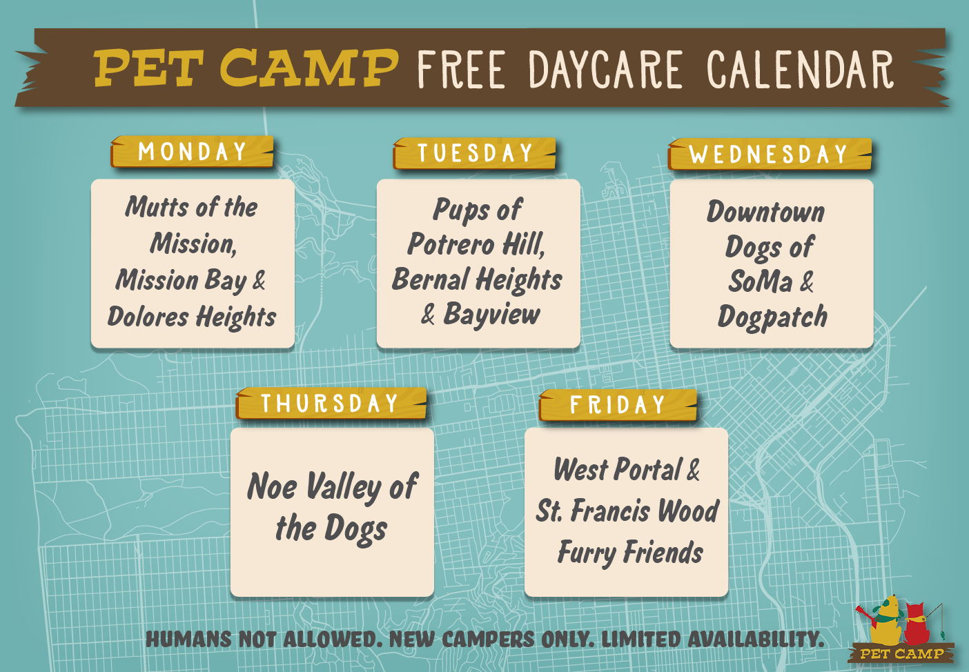 calendar free doggie daycare neighborhood